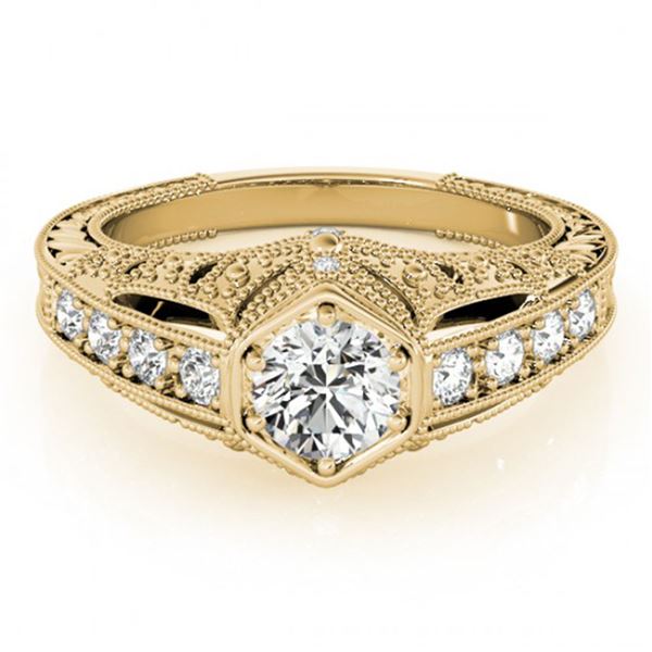 0.65 ctw Certified VS/SI Diamond Antique Ring 18k Yellow Gold - REF-103Y2X