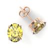 Image 2 : 5 ctw Citrine Designer Stud Earrings 14k Rose Gold - REF-17F8M