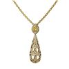 Image 3 : 3.51 ctw Canary Citrine & Diamond Necklace 18K Yellow Gold - REF-242A8N