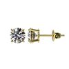 Image 2 : 1.03 ctw Certified Quality Diamond Stud Earrings 10k Yellow Gold - REF-72K3Y