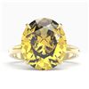 Image 1 : 9 ctw Citrine Designer Solitaire Engagment Ring 18k Yellow Gold - REF-40N9F