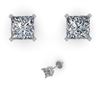 Image 1 : 1.03 ctw Princess Cut VS/SI Diamond Designer Earrings 14k White Gold - REF-121Y5X