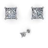 Image 1 : 1.00 ctw Princess Cut VS/SI Diamond Designer Earrings 14k Rose Gold - REF-121G5W