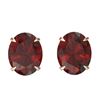 Image 1 : 7 ctw Garnet Designer Stud Earrings 14k Rose Gold - REF-20W8H