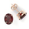 Image 2 : 7 ctw Garnet Designer Stud Earrings 14k Rose Gold - REF-20W8H
