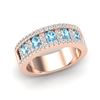 Image 2 : 2 ctw TOPAZ & Micro Pave VS/SI Diamond Designer Ring 10k Rose Gold - REF-46N8F