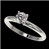 Image 1 : 0.54 ctw Certified Quality Diamond Engagment Ring 10k White Gold - REF-40H8R