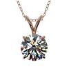 Image 1 : 1.01 ctw Certified Quality Diamond Necklace 10k Rose Gold - REF-141N3F