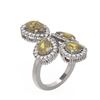 Image 1 : 6.26 ctw Canary Citrine & Diamond Ring 18K White Gold - REF-187Y5X