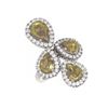 Image 3 : 6.26 ctw Canary Citrine & Diamond Ring 18K White Gold - REF-187Y5X