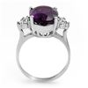 Image 2 : 5.15 ctw Amethyst & Diamond Ring 18k White Gold - REF-45H4R