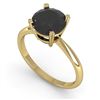 Image 2 : 2.0 ctw Black Diamond Engagment Designer Ring 14k Yellow Gold - REF-51N5F