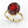 Image 2 : 9 ctw Garnet Designer Solitaire Engagment Ring 18k Yellow Gold - REF-34F3M