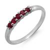 Image 1 : 0.25 ctw Ruby Ring 10k White Gold - REF-8M2G