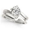 Image 1 : 0.5 ctw Certified VS/SI Diamond Bypass 2pc Wedding Set 14k White Gold - REF-71A2N