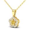 Image 2 : 0.33 ctw Citrine & Micro VS/SI Diamond Necklace MOON 10k Yellow Gold - REF-13M2G