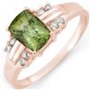 Image 1 : 1.41 ctw Green Tourmaline & Diamond Ring 18k Rose Gold - REF-32W2H