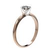 Image 3 : 0.50 ctw Certified VS/SI Quality Oval Diamond Engagment Ring 10k Rose Gold - REF-60H3R