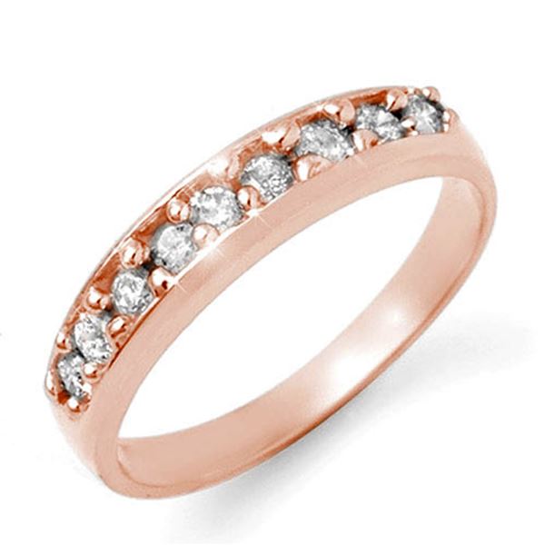 0.50 ctw Certified VS/SI Diamond Ring 18k Rose Gold - REF-54R5K