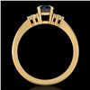 Image 3 : 0.75 ctw Fancy Black Diamond Engagment Ring 18k Yellow Gold - REF-55N2F