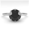 Image 1 : 2.0 ctw Black Diamond Designer Engagment Ring 18k White Gold - REF-73H5R