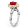 Image 2 : 3.10 ctw Ruby & Diamond Ring 2-Tone 14k 2-Tone Gold - REF-89G5W