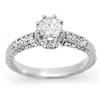 Image 1 : 1.0 ctw Certified VS/SI Diamond Solitaire Ring 18k White Gold - REF-129M3G