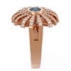 Image 2 : 1.5 ctw Intense Blue Diamond Ring 18K Rose Gold - REF-206G8W