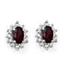 Image 1 : 0.61 ctw Ruby & Diamond Earrings 10k Yellow Gold - REF-14H2R