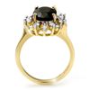 Image 2 : 3.67 ctw Blue Sapphire & Diamond Ring 10k Yellow Gold - REF-42F3M