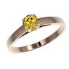 Image 2 : 0.54 ctw Certified Intense Yellow Diamond Engagment Ring 10k Rose Gold - REF-60R3K