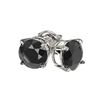 Image 3 : 1.11 ctw Fancy Black Diamond Solitaire Stud Earrings 10k White Gold - REF-22A2N