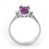 Image 2 : 1.53 ctw Amethyst & Diamond Ring 10k White Gold - REF-16M5G