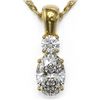 Image 1 : 0.6 ctw Oval Cut Diamond Designer Necklace 18K Yellow Gold - REF-89N6F