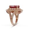 Image 3 : 7.11 ctw Certified Ruby & Diamond Victorian Ring 14K Rose Gold - REF-171F5M