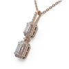 Image 3 : 1.25 ctw Emerald Cut Diamond Designer Necklace 18K Rose Gold - REF-184M2G