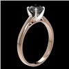 Image 3 : 1.08 ctw Fancy Black Diamond Solitaire Engagment Ring 10k Rose Gold - REF-23W9H