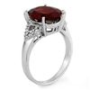 Image 2 : 6.20 ctw Garnet & Diamond Ring 10k White Gold - REF-30M2G