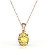 Image 2 : 2.5 ctw Citrine Designer Solitaire Necklace 14k Rose Gold - REF-22X3A