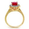 Image 2 : 2.75 ctw Ruby & Diamond Ring 18k Yellow Gold - REF-103H6R