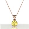 Image 2 : 2 ctw Citrine Designer Necklace 14k Rose Gold - REF-18R3K