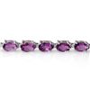 Image 2 : 10.10 ctw Amethyst Bracelet 14k White Gold - REF-50Y3X