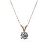 Image 3 : 0.55 ctw Certified Quality Diamond Solitaire Necklace 10k Rose Gold - REF-40Y8X