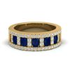 Image 1 : 2.34 ctw Sapphire & Micro Pave VS/SI Diamond Ring 10k Yellow Gold - REF-48N2F