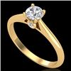 Image 1 : 0.4 ctw VS/SI Diamond Solitaire Art Deco Ring 18k Yellow Gold - REF-51R5K