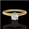 Image 2 : 0.4 ctw VS/SI Diamond Solitaire Art Deco Ring 18k Yellow Gold - REF-51R5K