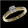 Image 2 : 0.55 ctw Certified Quality Diamond Engagment Ring 10k Yellow Gold - REF-37N6F