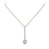 Image 2 : 1.3 ctw Pear Cut Diamond Designer Necklace 18K Rose Gold - REF-157W2H