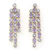 Image 1 : 4.08 ctw Tanzanite & Diamond Earrings 14k Yellow Gold - REF-118R2K