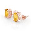 Image 1 : 1.50 ctw Citrine Earrings 14k Rose Gold - REF-8W3H